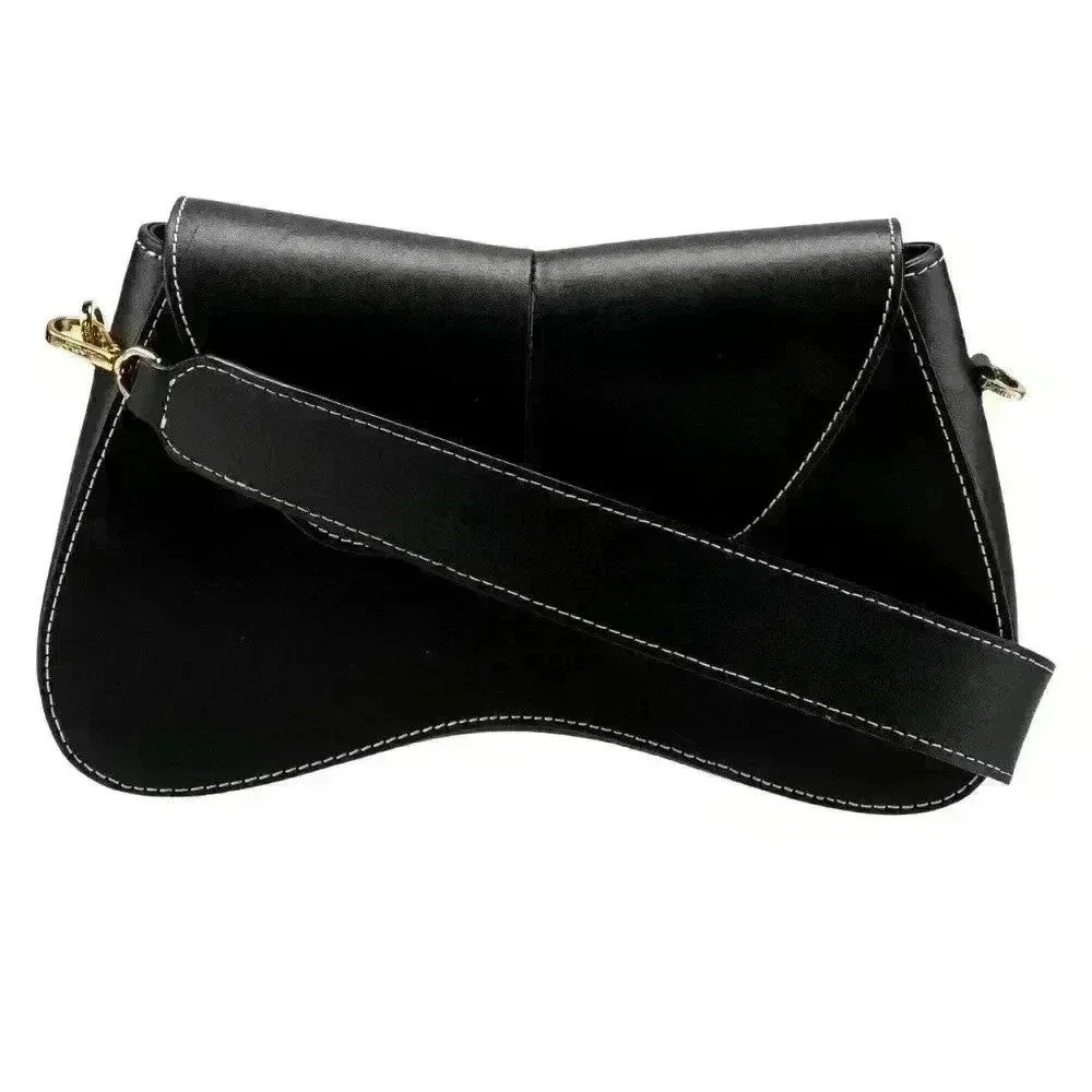 Elleme Black White Contrast Topstitch Bag — image 4 of 8